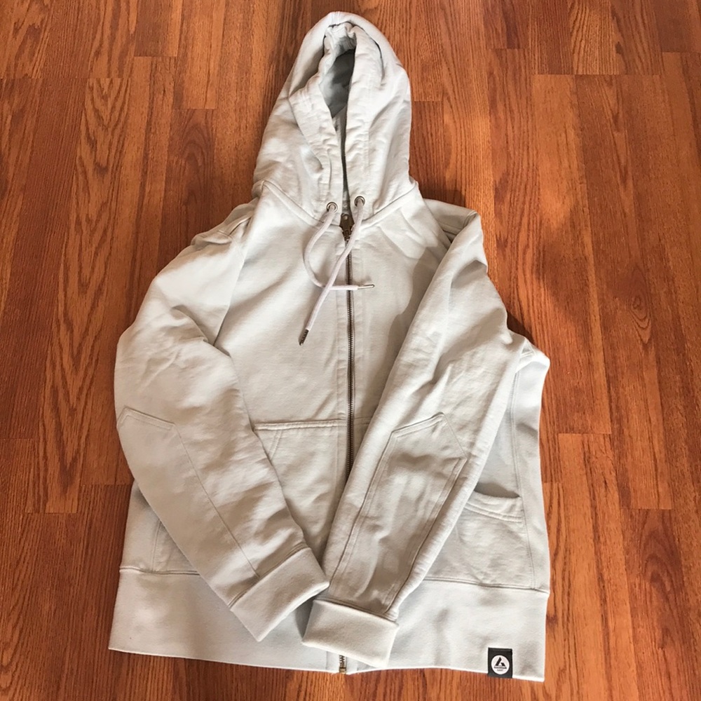 Hooded sweatshirt.